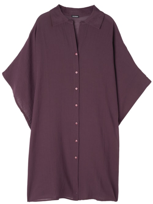 Kaftan Estilo Camisa – Roxo