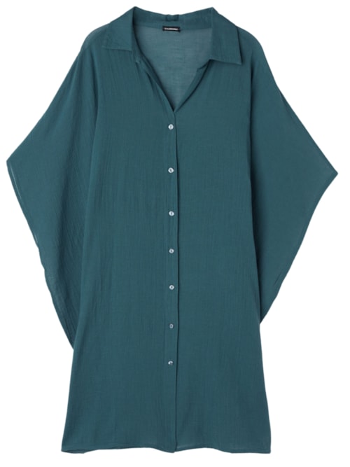 Kaftan Estilo Camisa – Verde