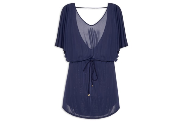 Kaftan Feminino Liso - Azul