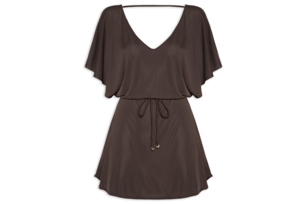 Kaftan Feminino Liso - Marrom