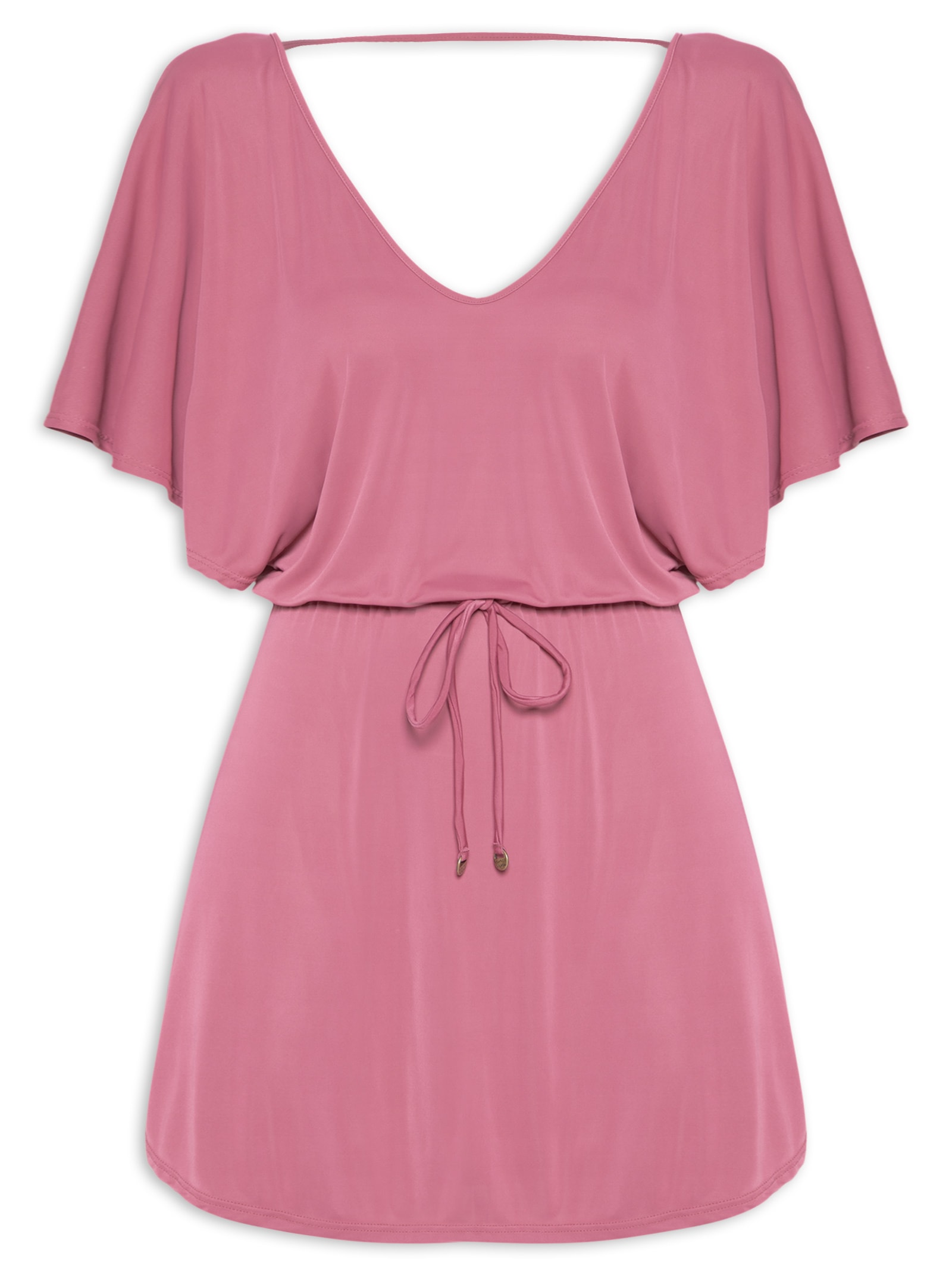 Kaftan Feminino Liso Rosa Água Doce