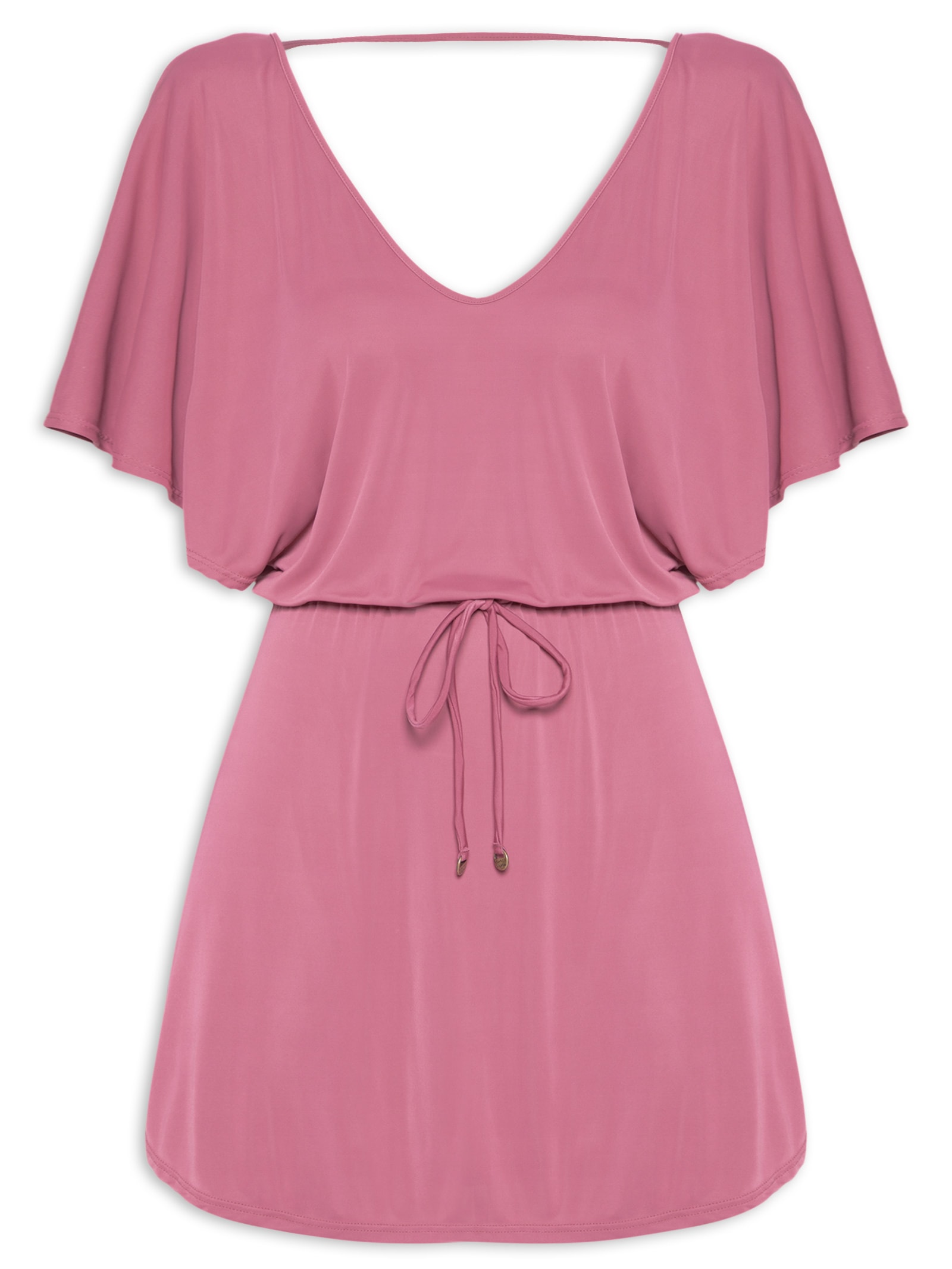 Kaftan Feminino Liso Rosa Água Doce