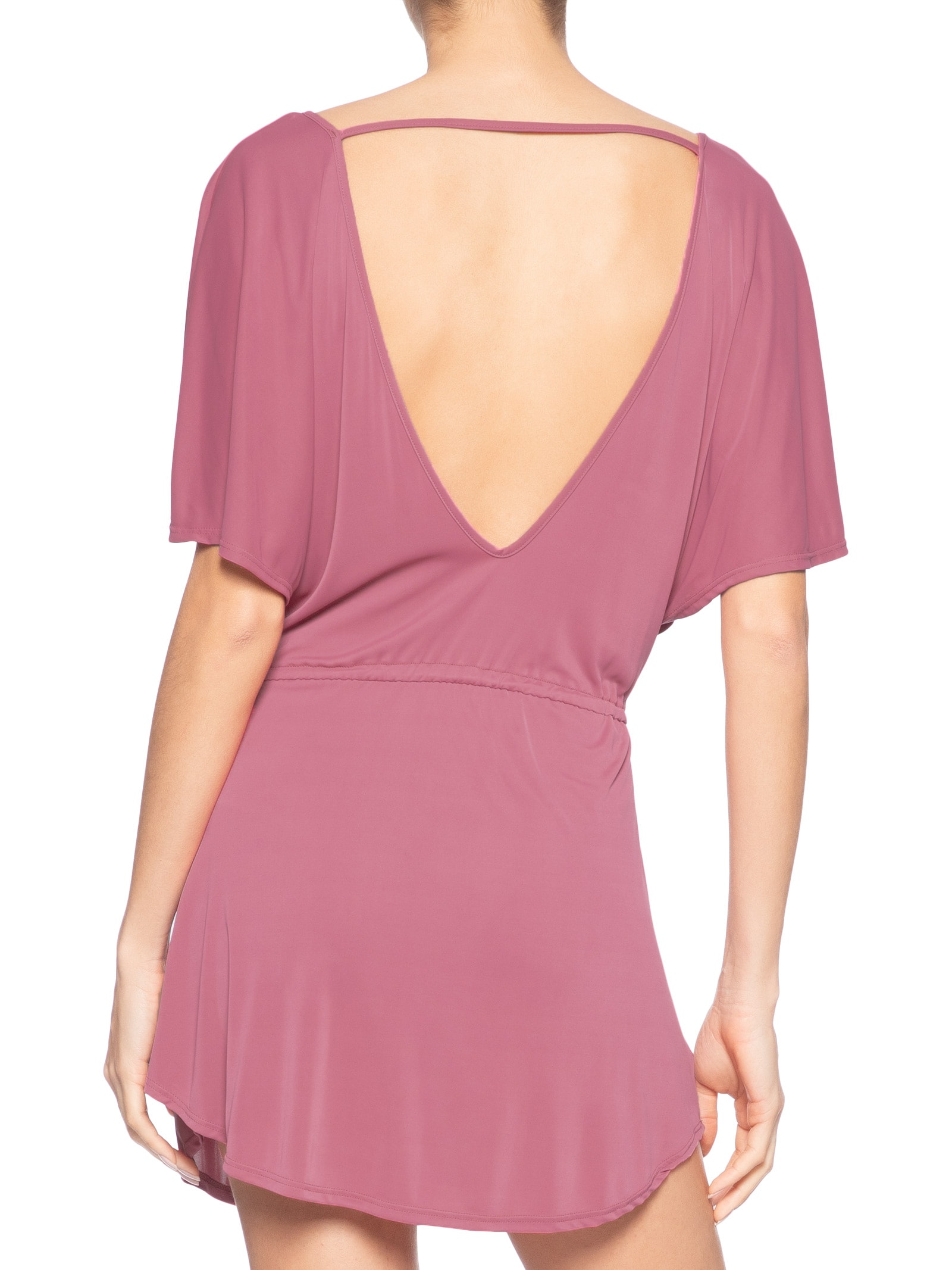 Kaftan Feminino Liso Rosa Água Doce
