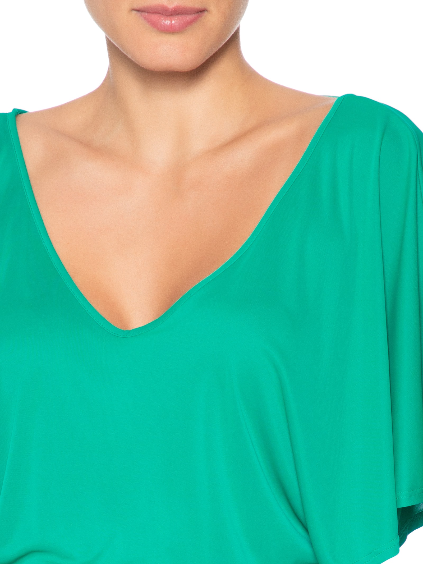 Kaftan Feminino Liso Verde Água Doce