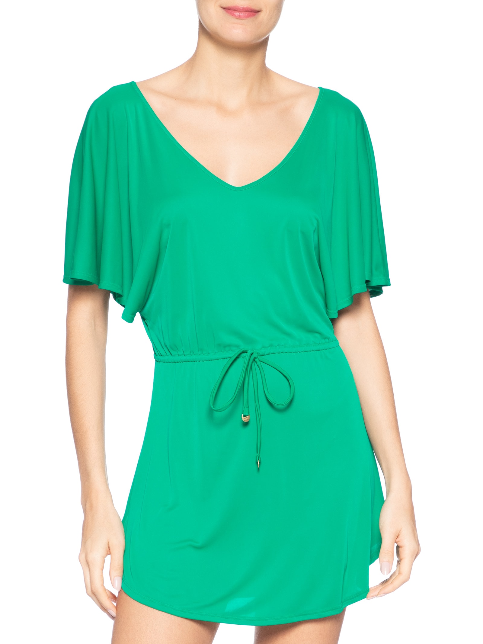 Kaftan Feminino Liso Verde Água Doce