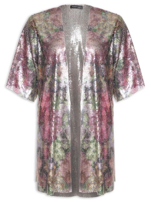 Kimono Carnaval Paetê – Rosa