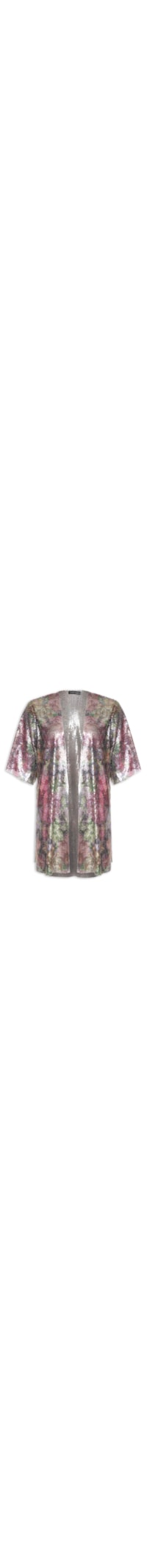 Kimono Carnaval Paetê - Rosa