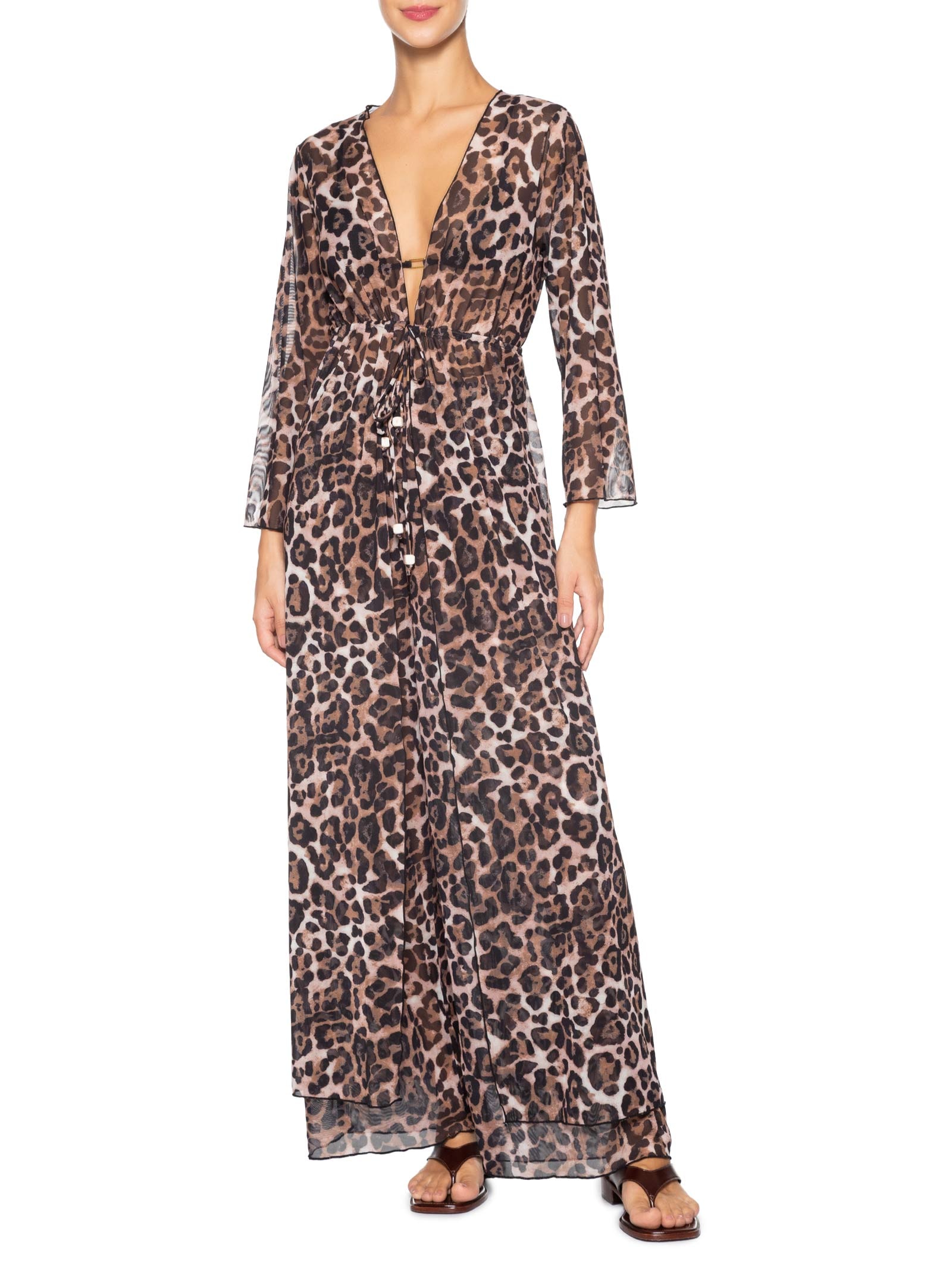 Kimono Feminino Animal Print Beachwear Animal Print Mktbeach