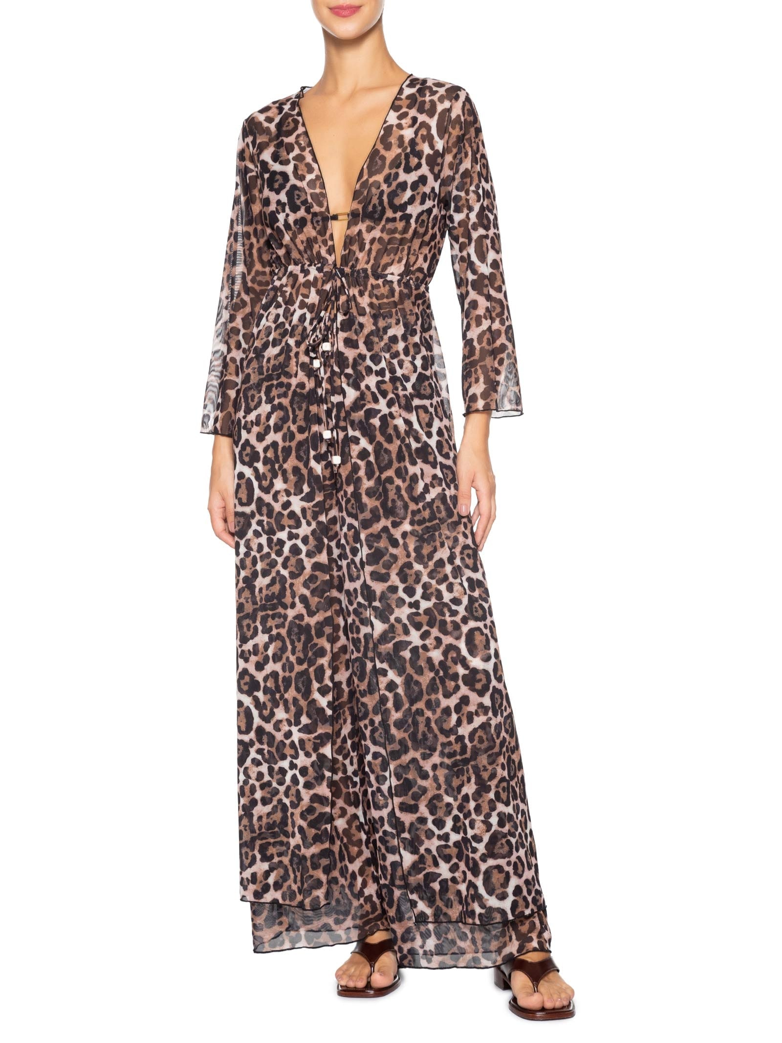 Kimono Feminino Animal Print Beachwear Animal Print Mktbeach