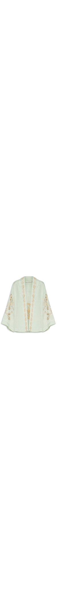 Kimono Feminino Bordado Tikihe - Verde