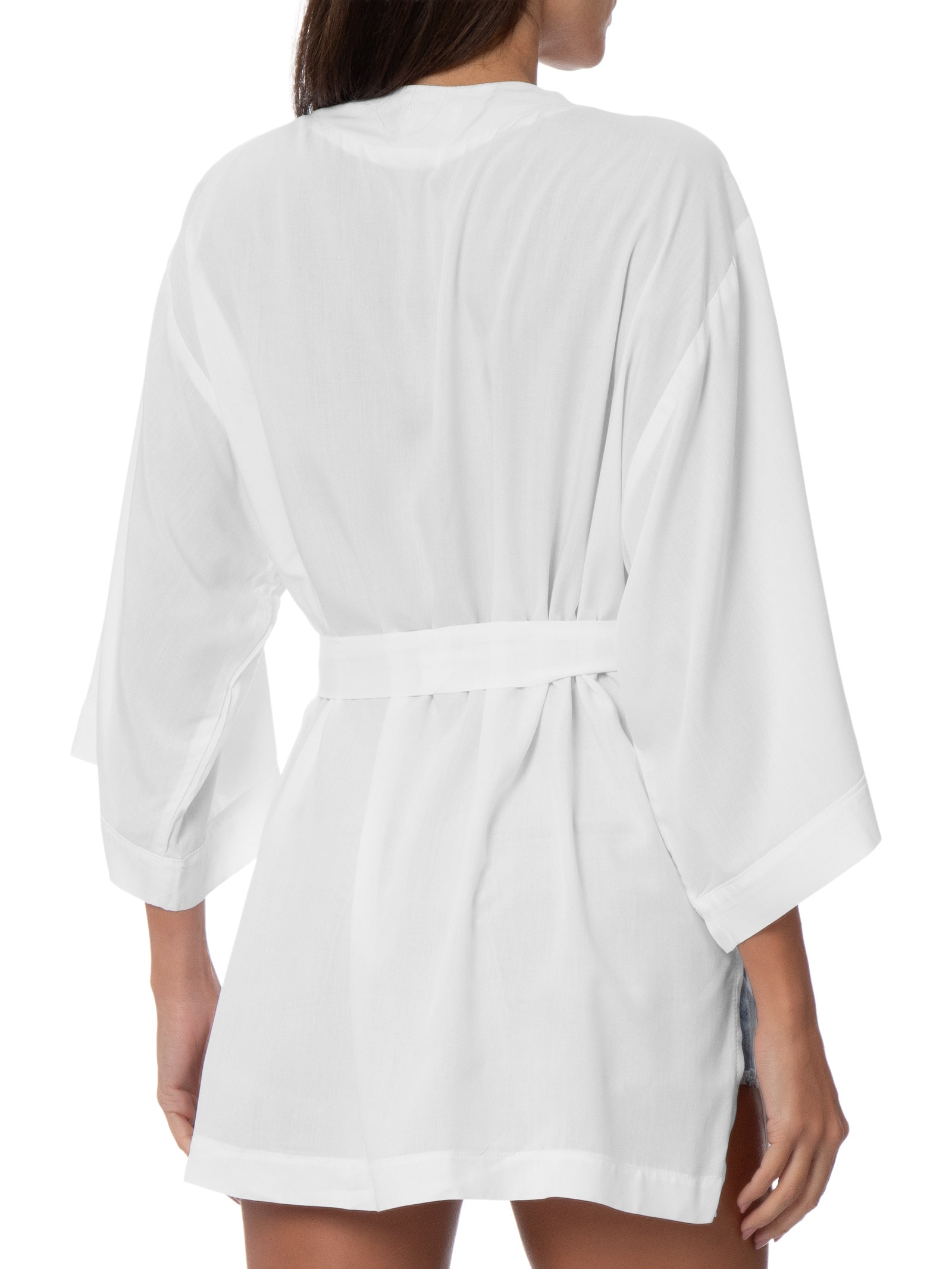 Kimono Feminino Branco Panô