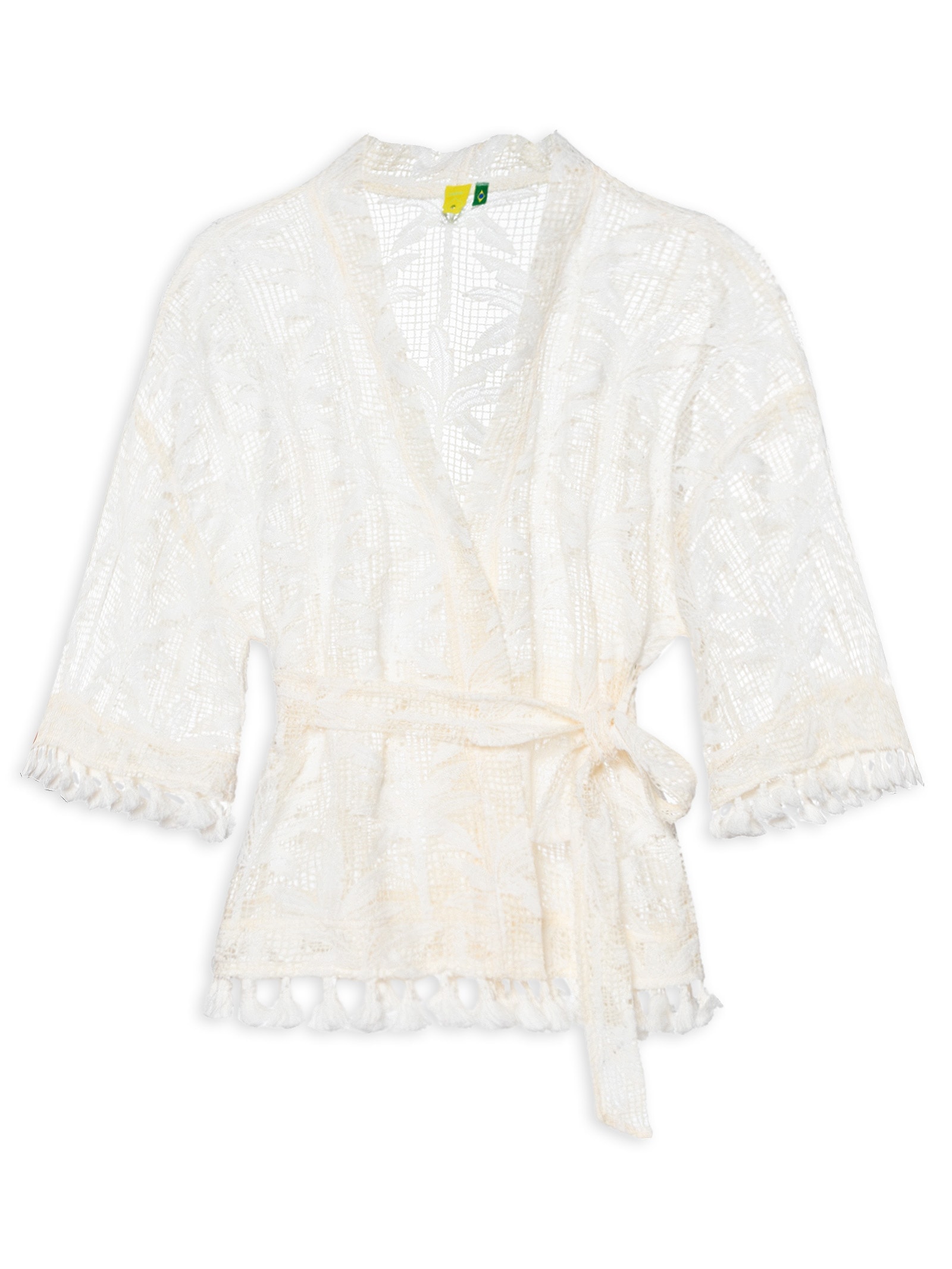 Kimono Feminino Coqueiros Off White Farm