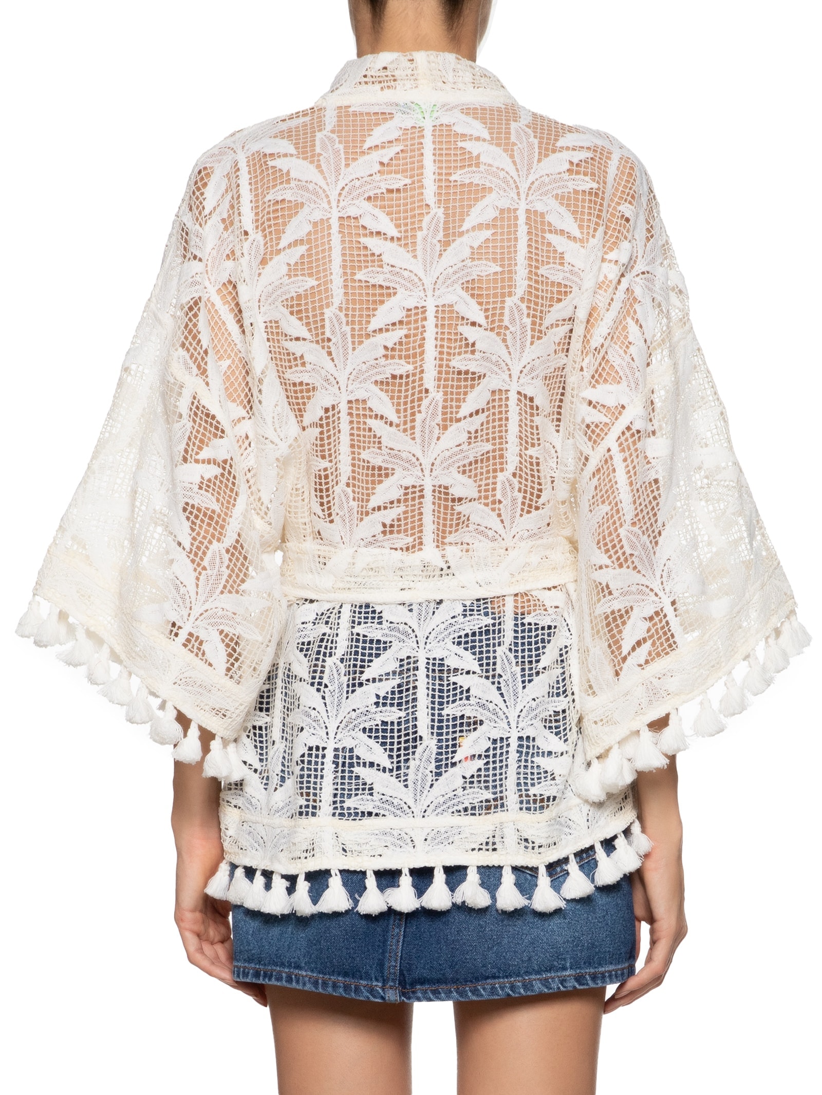 Kimono Feminino Coqueiros Off White Farm