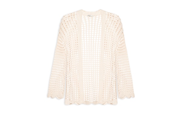 Kimono Feminino Crochet - Bege