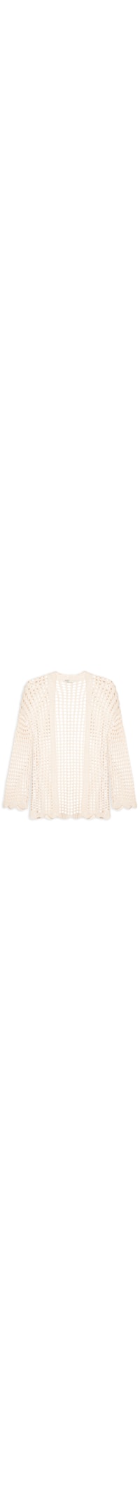 Kimono Feminino Crochet - Bege