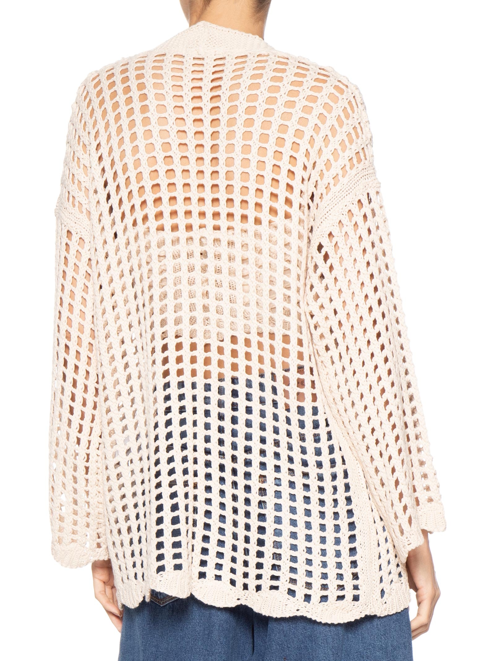 Kimono Feminino Crochet Bege Dress To