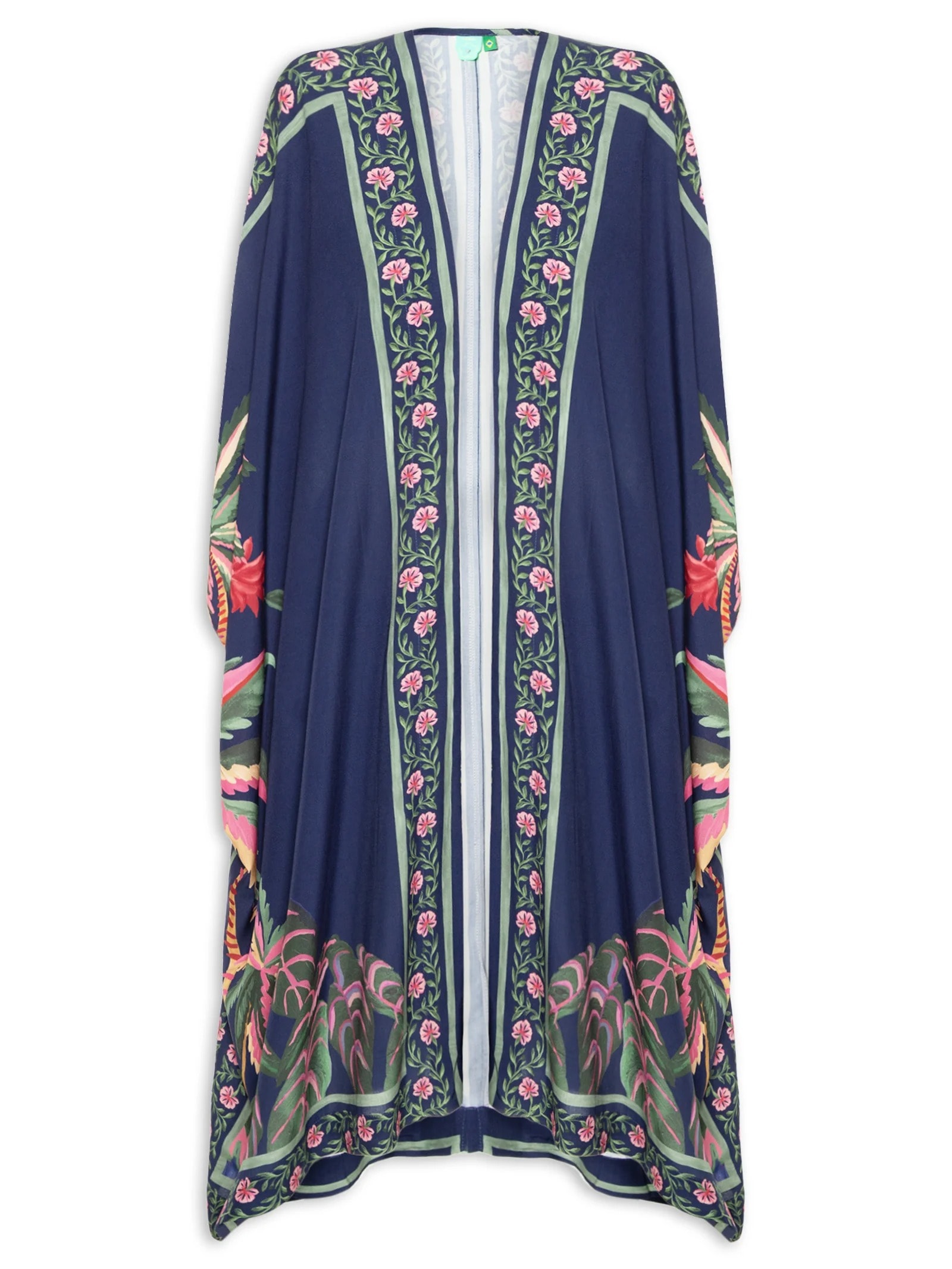 Kimono Feminino Encanto da Natureza Azul Farm