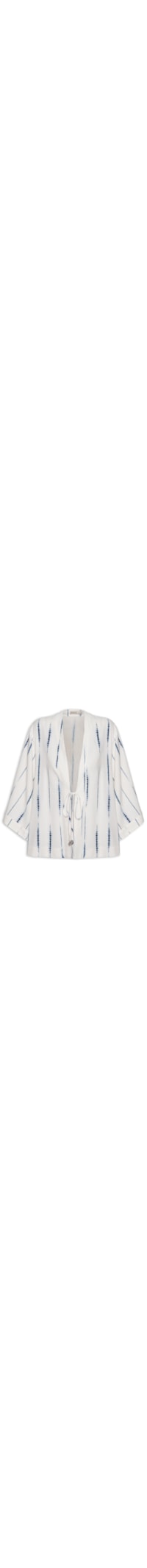 Kimono Feminino Estampa Listra Tie Dye - Branco