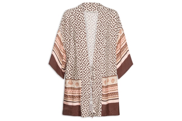 Kimono Feminino Estampa Solstício - Marrom