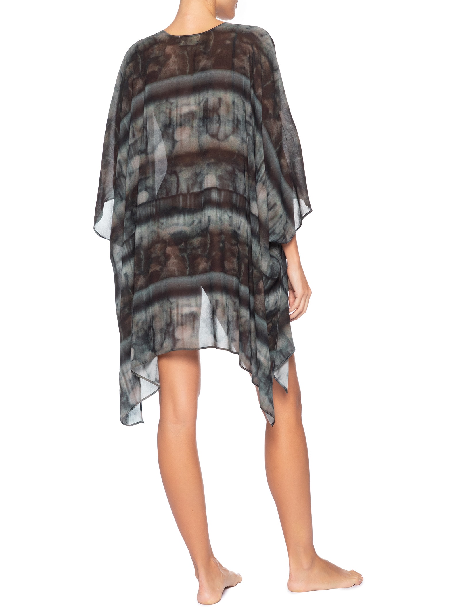 Kimono Feminino Estampado  Preto Cia Marítima