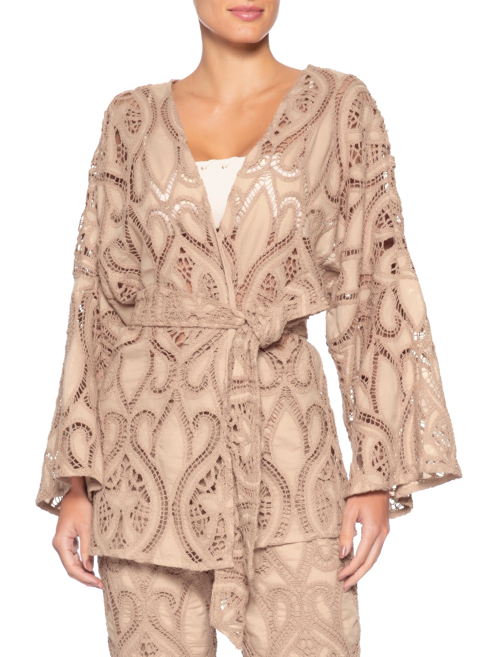 Kimono Feminino Guipir  Bege Cia Marítima