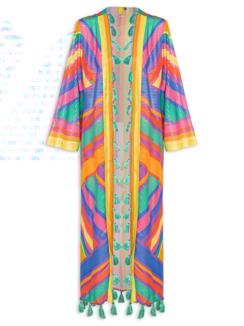 Kimono Feminino Localizado Listra Bia – Azul