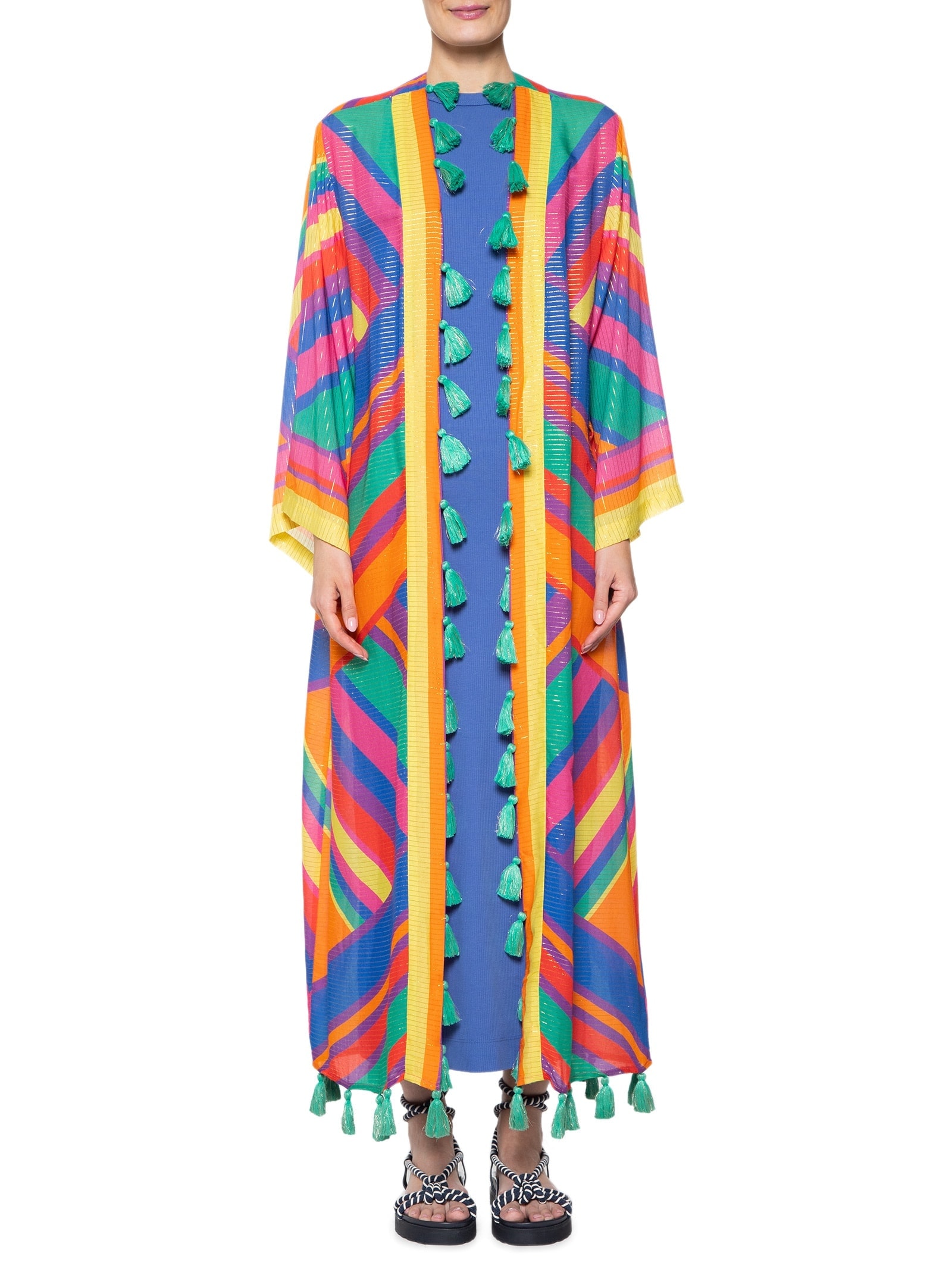 Kimono Feminino Localizado Listra Bia Azul Farm Praia