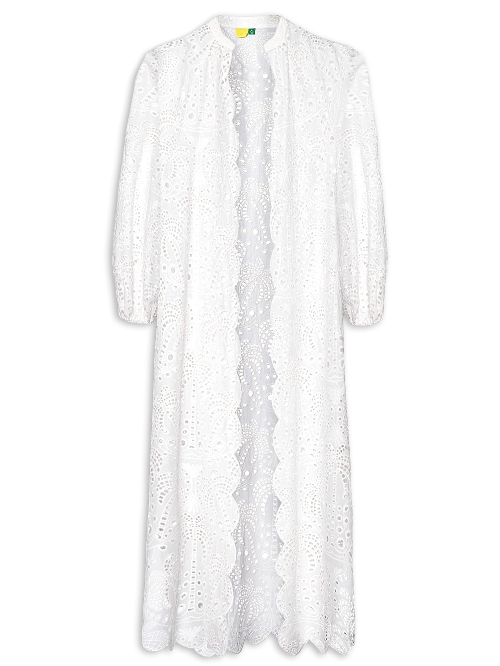 Kimono Feminino Longo Laise Coqueiros Branco Farm