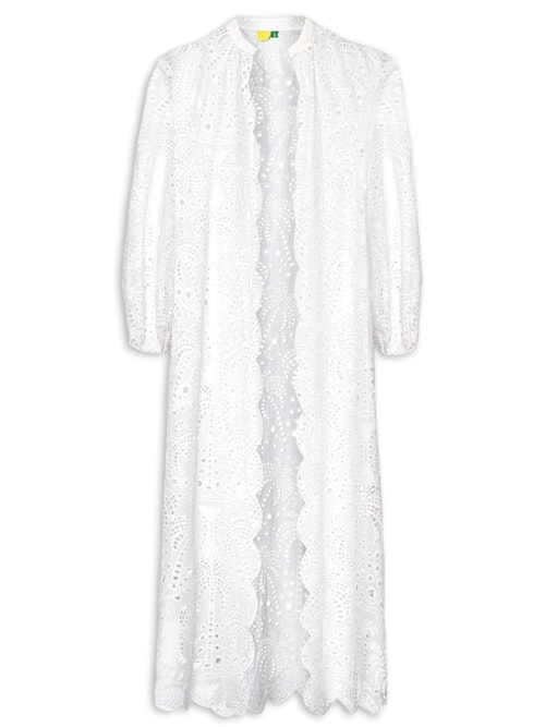 Kimono Feminino Longo Laise Coqueiros – Branco