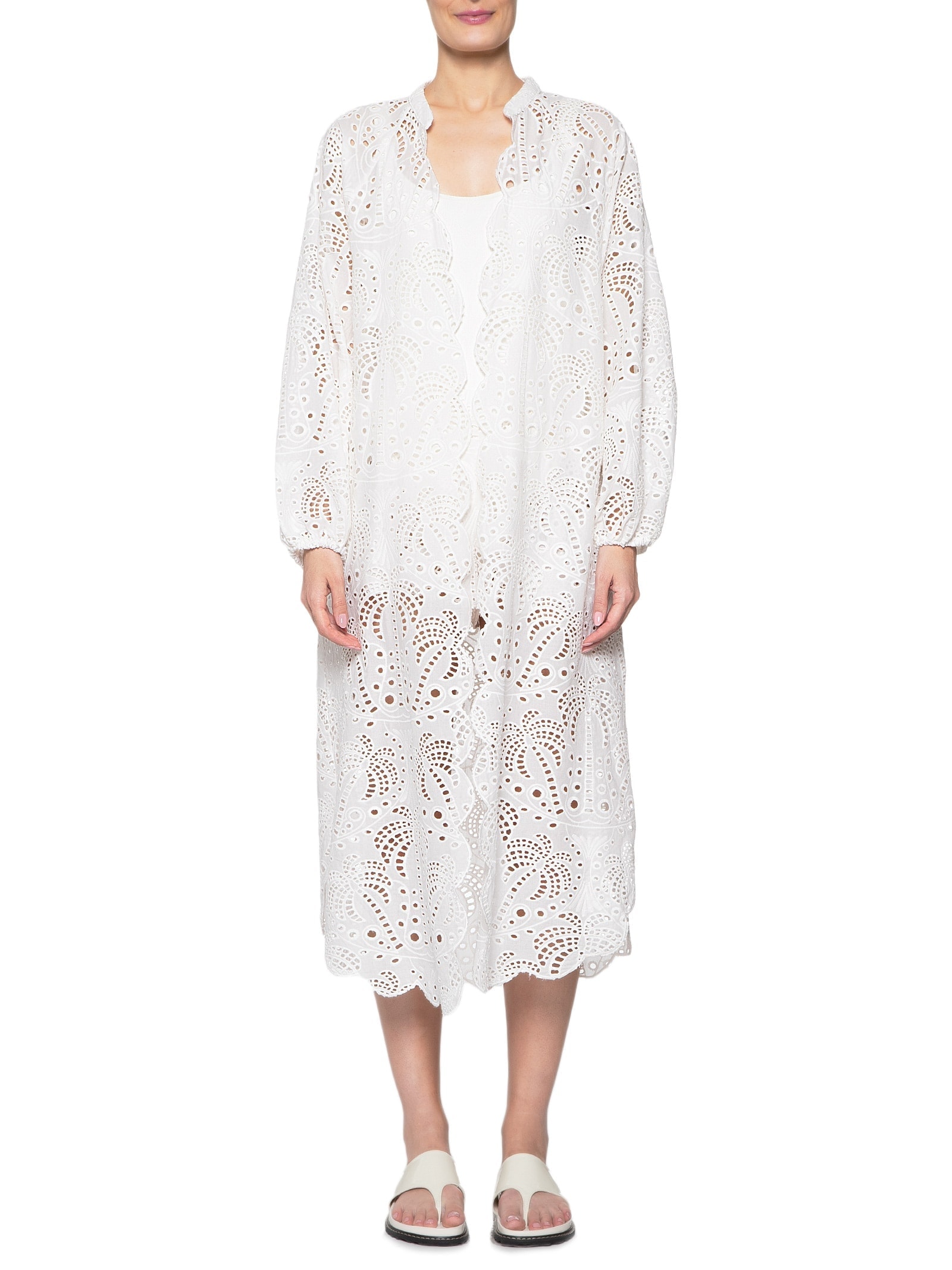 Kimono Feminino Longo Laise Coqueiros Branco Farm