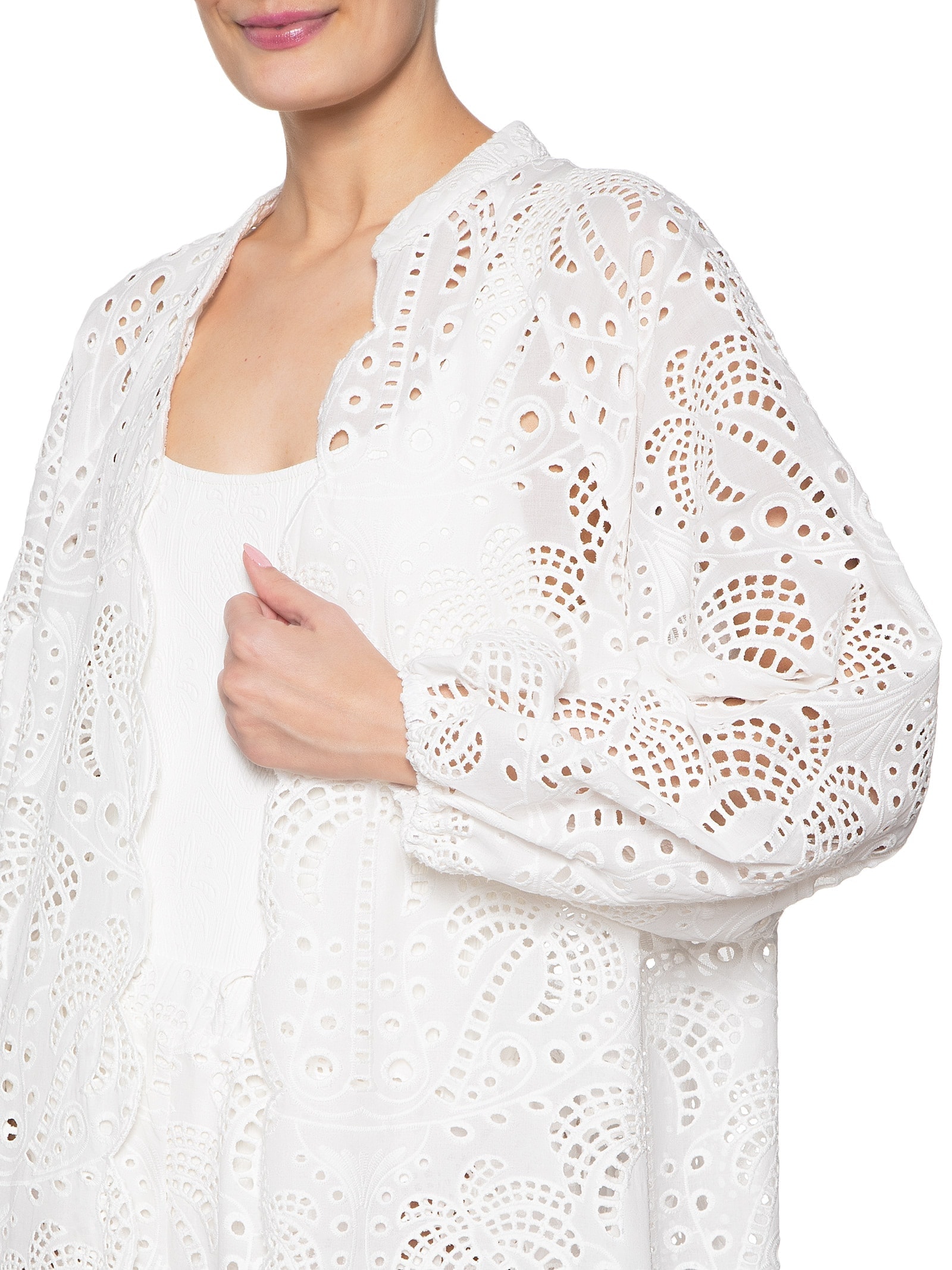Kimono Feminino Longo Laise Coqueiros Branco Farm