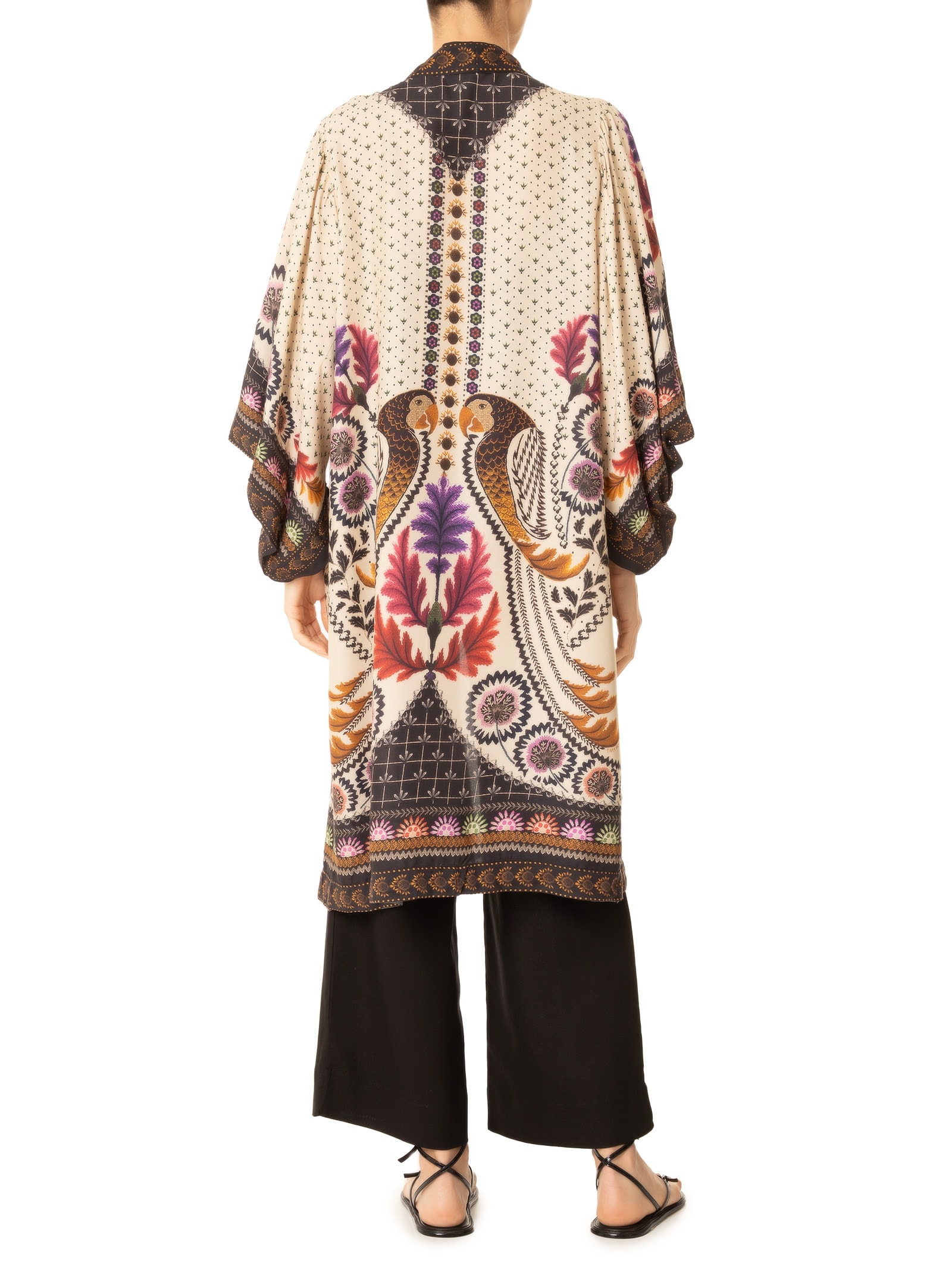 Kimono Feminino Maxi Tapete De Arara Bege Farm