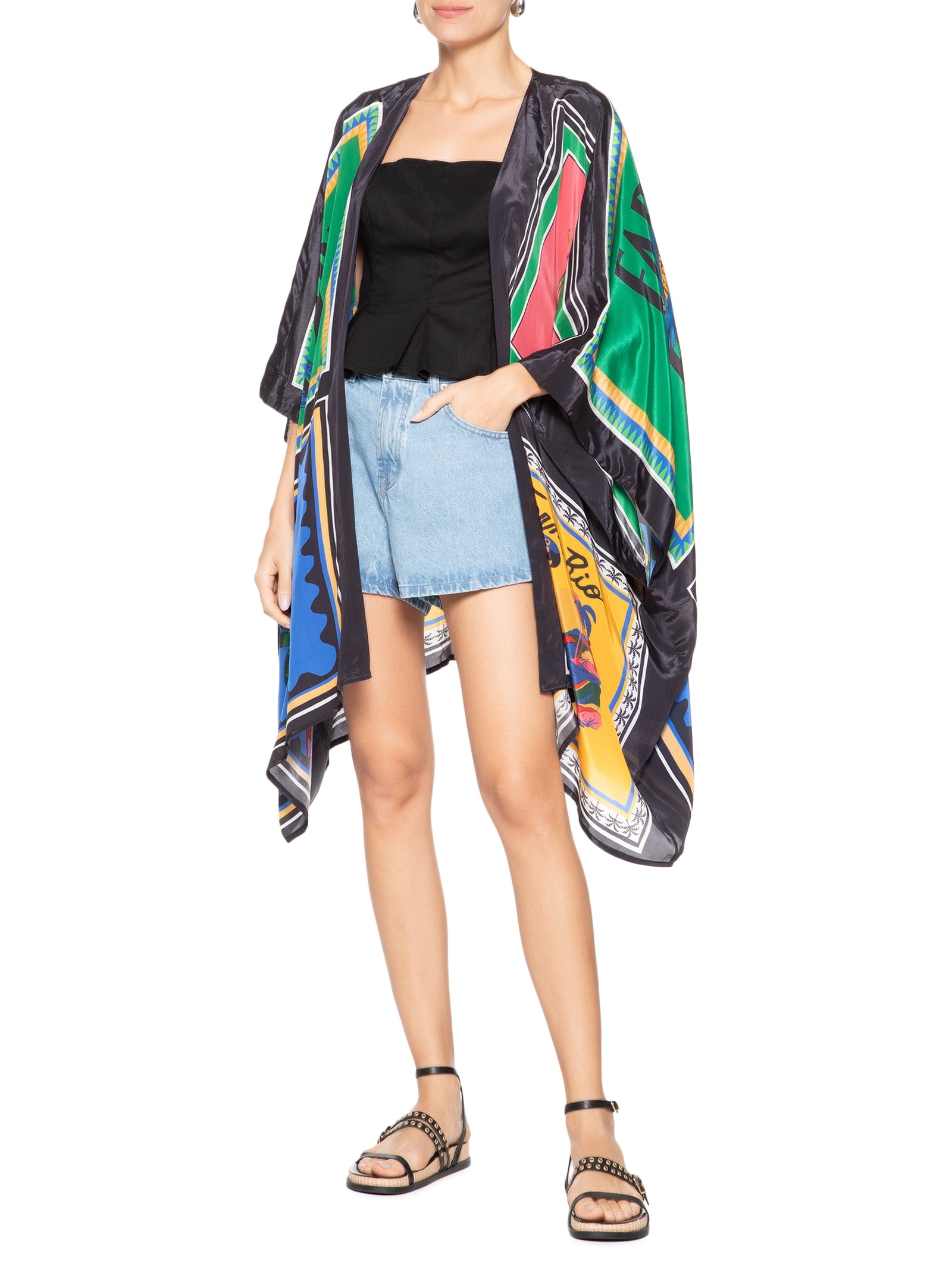 Kimono Feminino Nosso Lenço Preto  Farm
