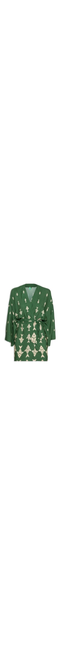 Kimono Feminino Peixinhos - Verde