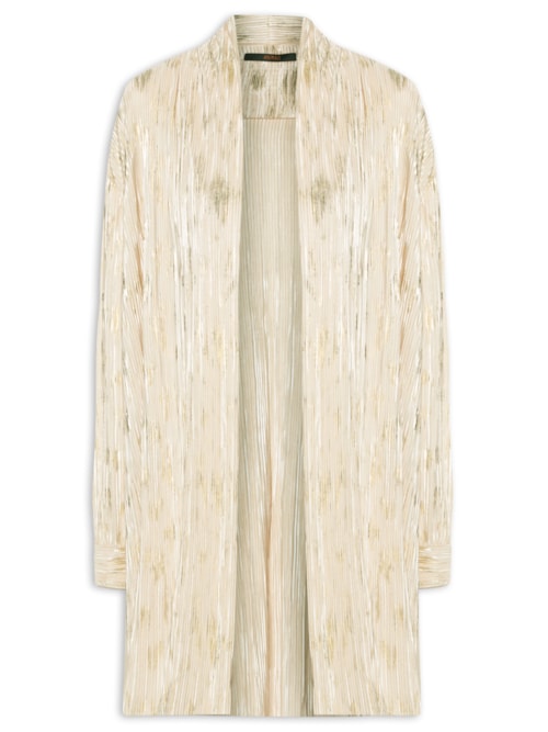 Kimono Feminino Plissado – Bege