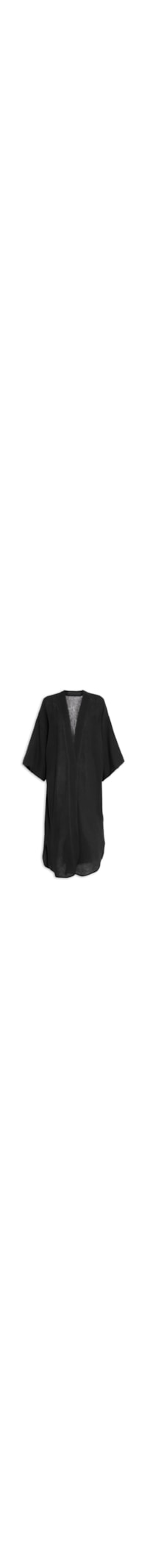 Kimono Feminino Praia Gauze - Preto