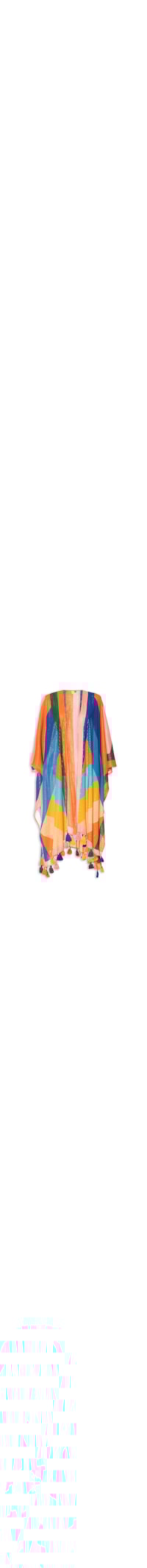 Kimono Feminino Praia Localizado Listra Amanda - Laranja