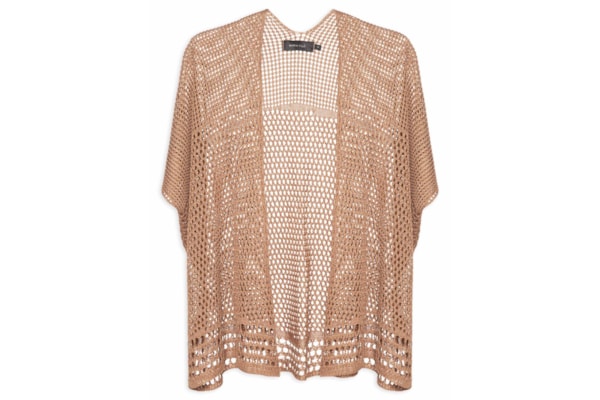 Kimono Feminino Tricot Telado - Marrom