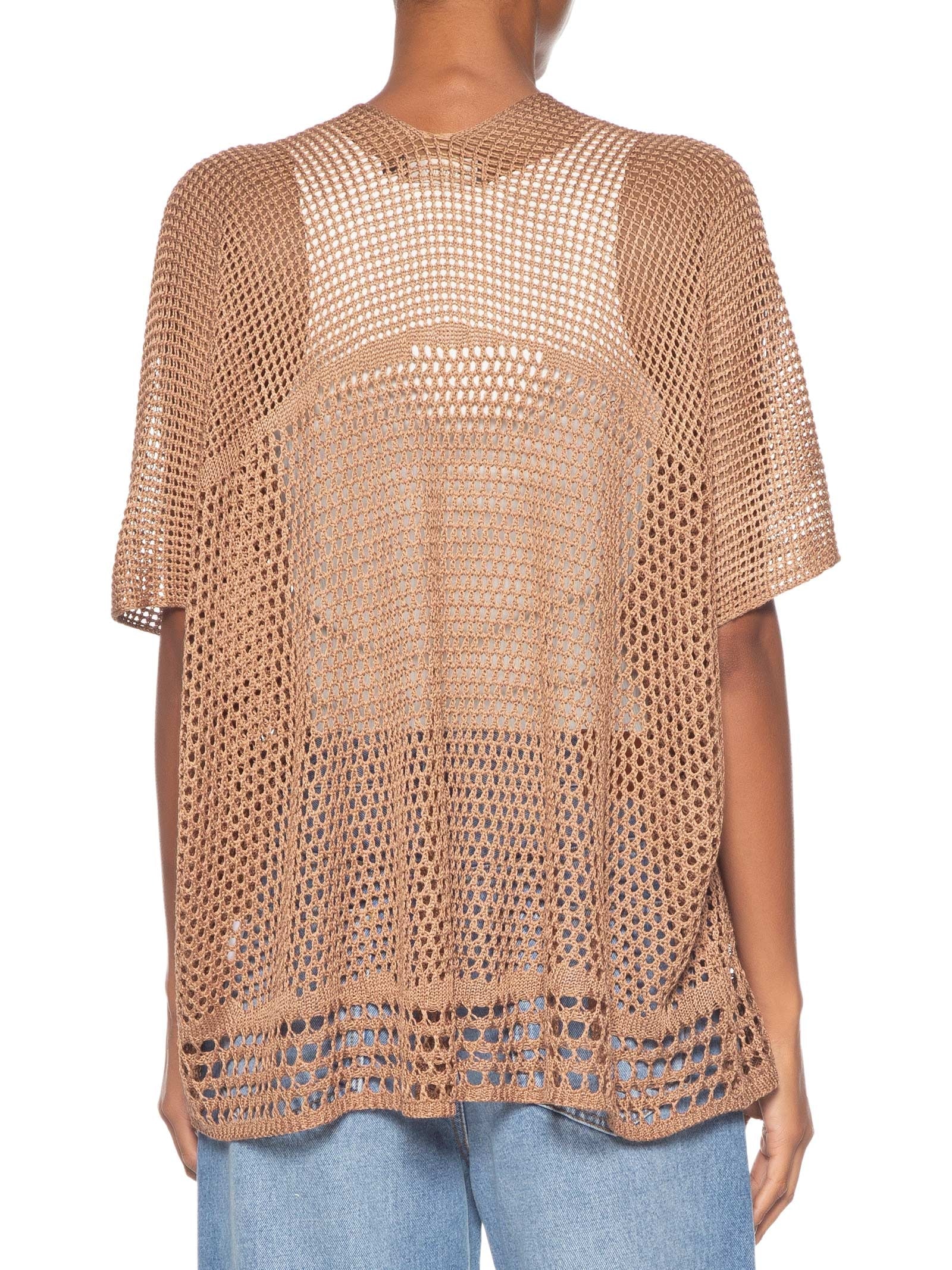 Kimono Feminino Tricot Telado Marrom Maria Filó