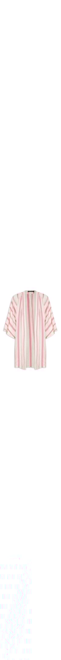 Kimono Feminino Viscose Bordado - Rosa