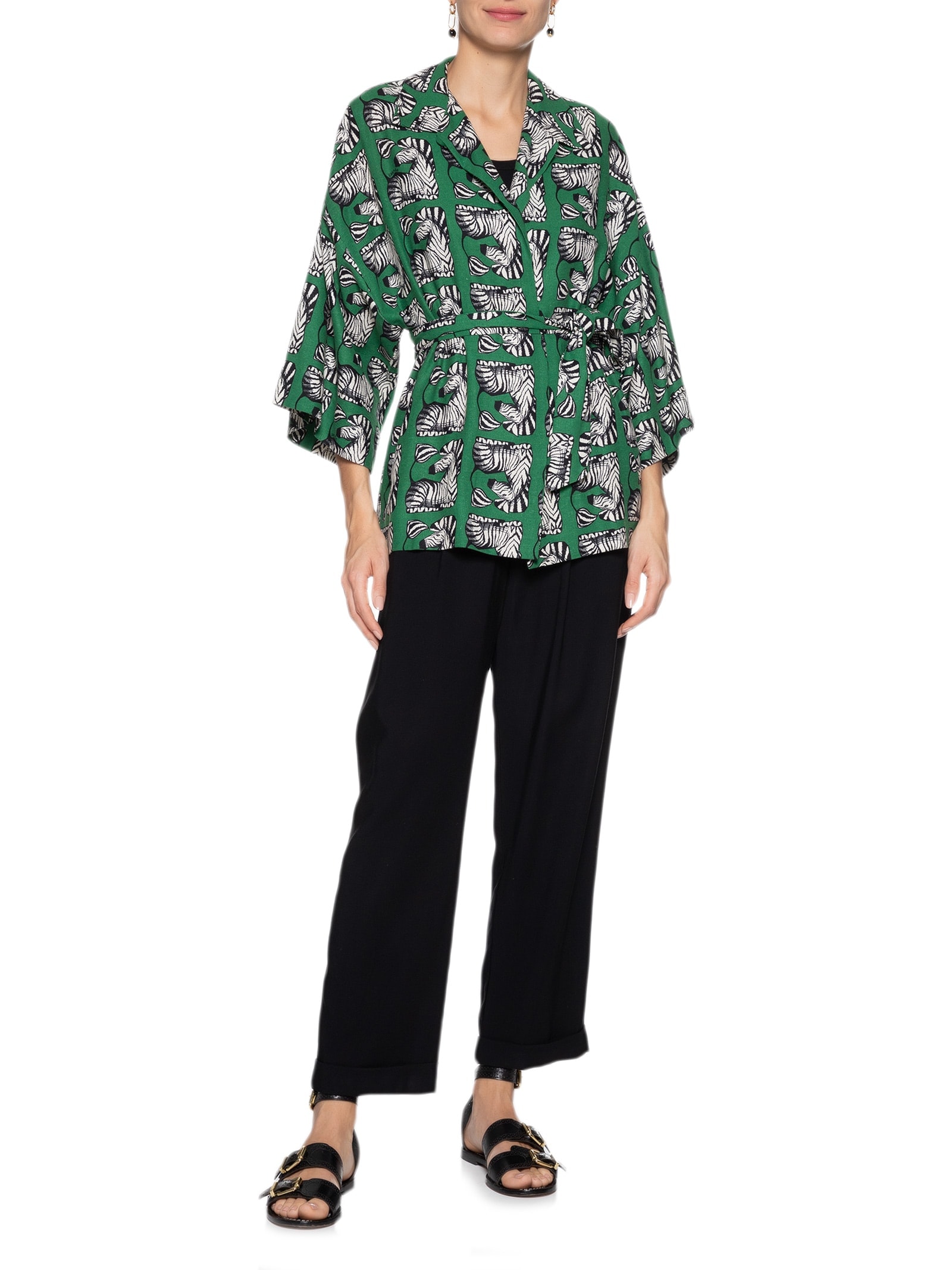 Kimono Feminino Zebrina Verde  Farm