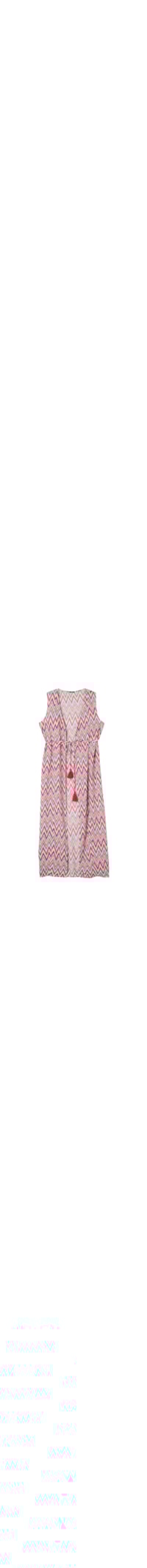 Kimono Longo Multicolor Chevron - Rosa