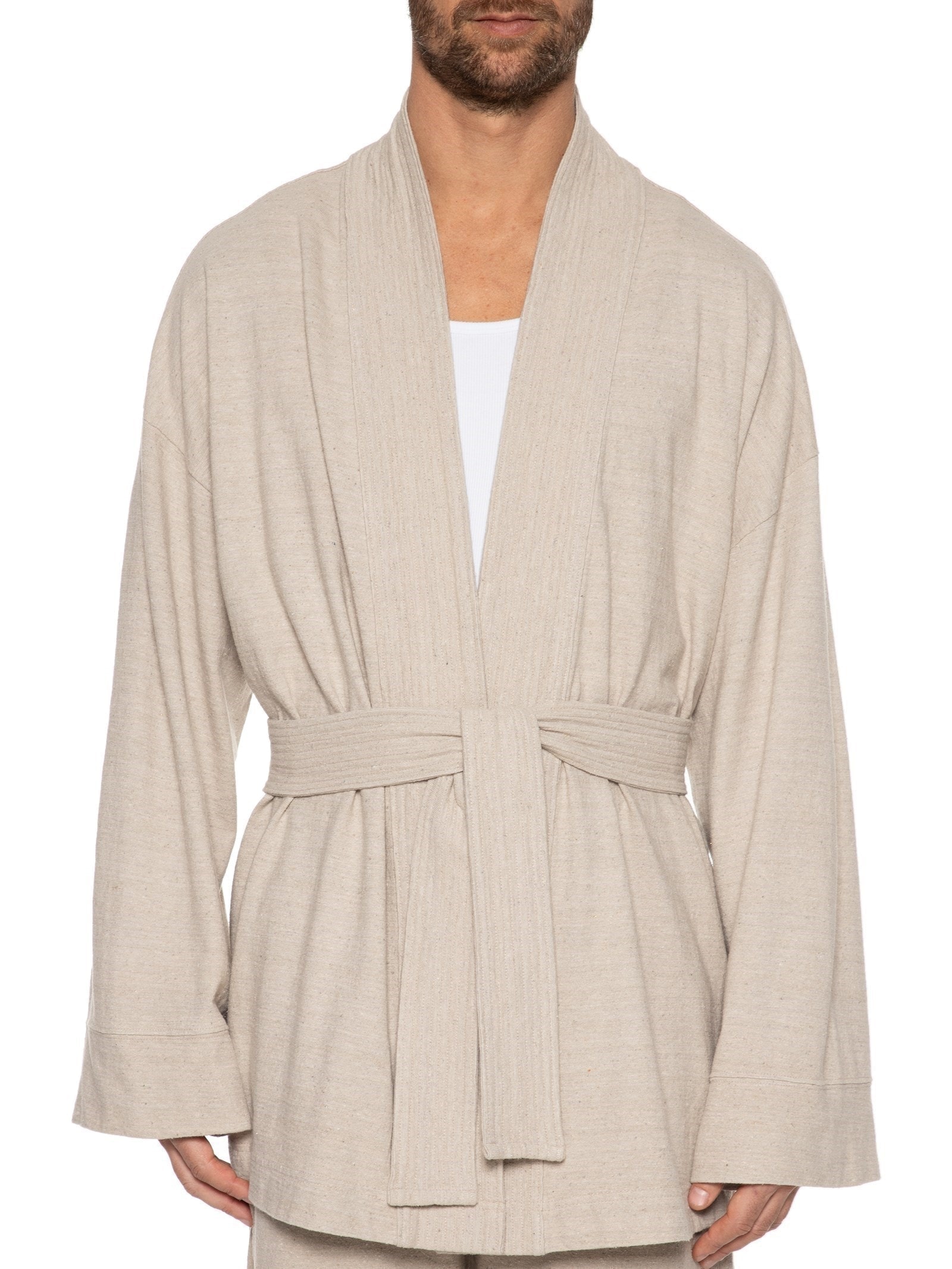 Kimono Masculino Desfibrado Cinza Osklen