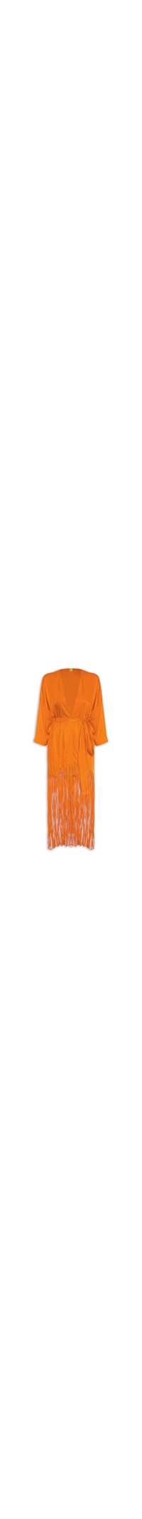 Kimono Maxi Franjas - Laranja