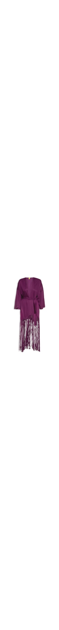 Kimono Maxi Franjas - Roxo