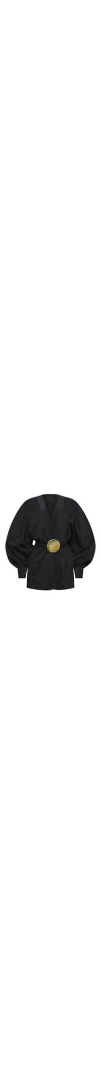 kimono moletom matelassê preto