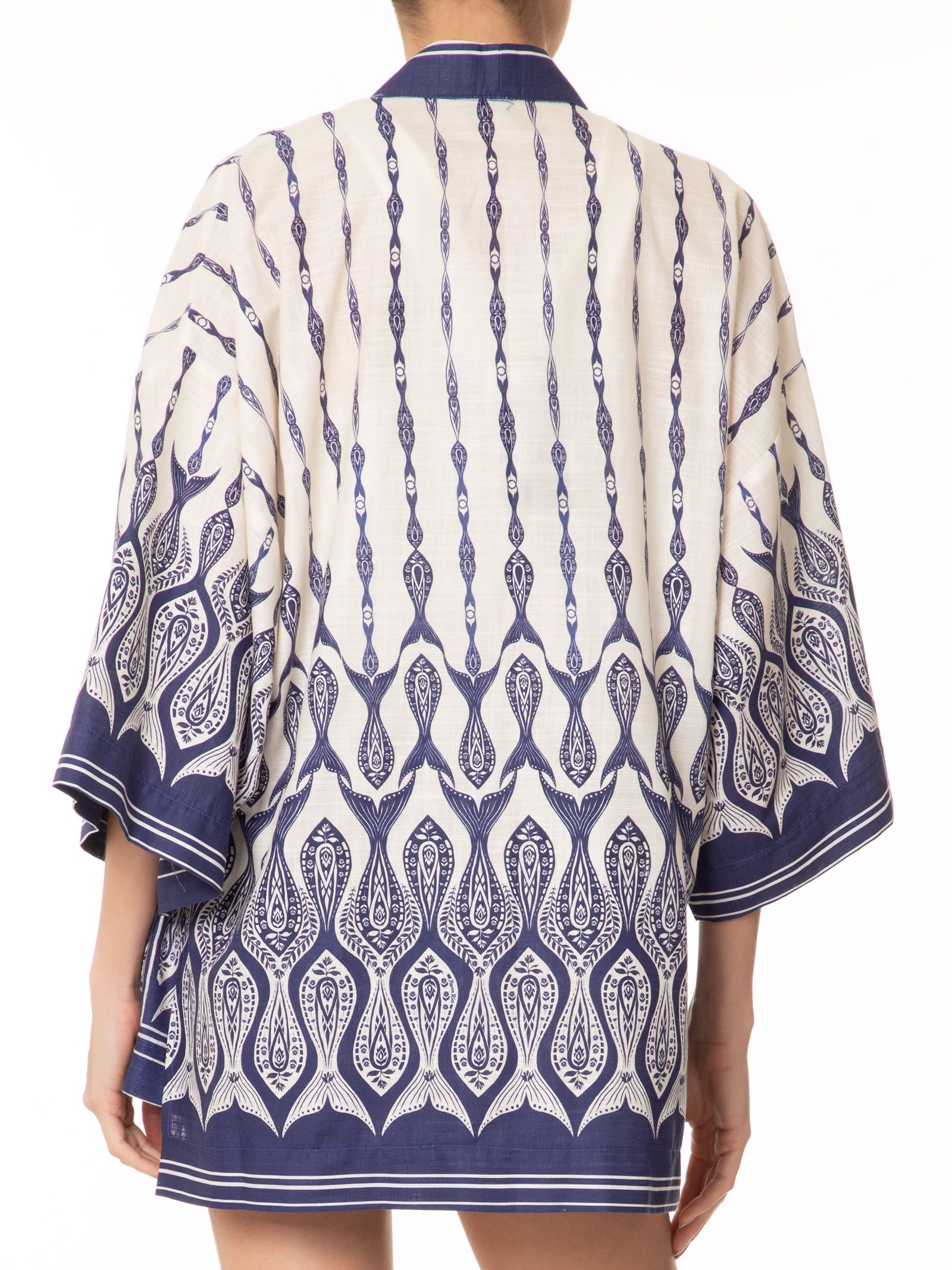 Kimono Peixe Correnteza Azul Farm