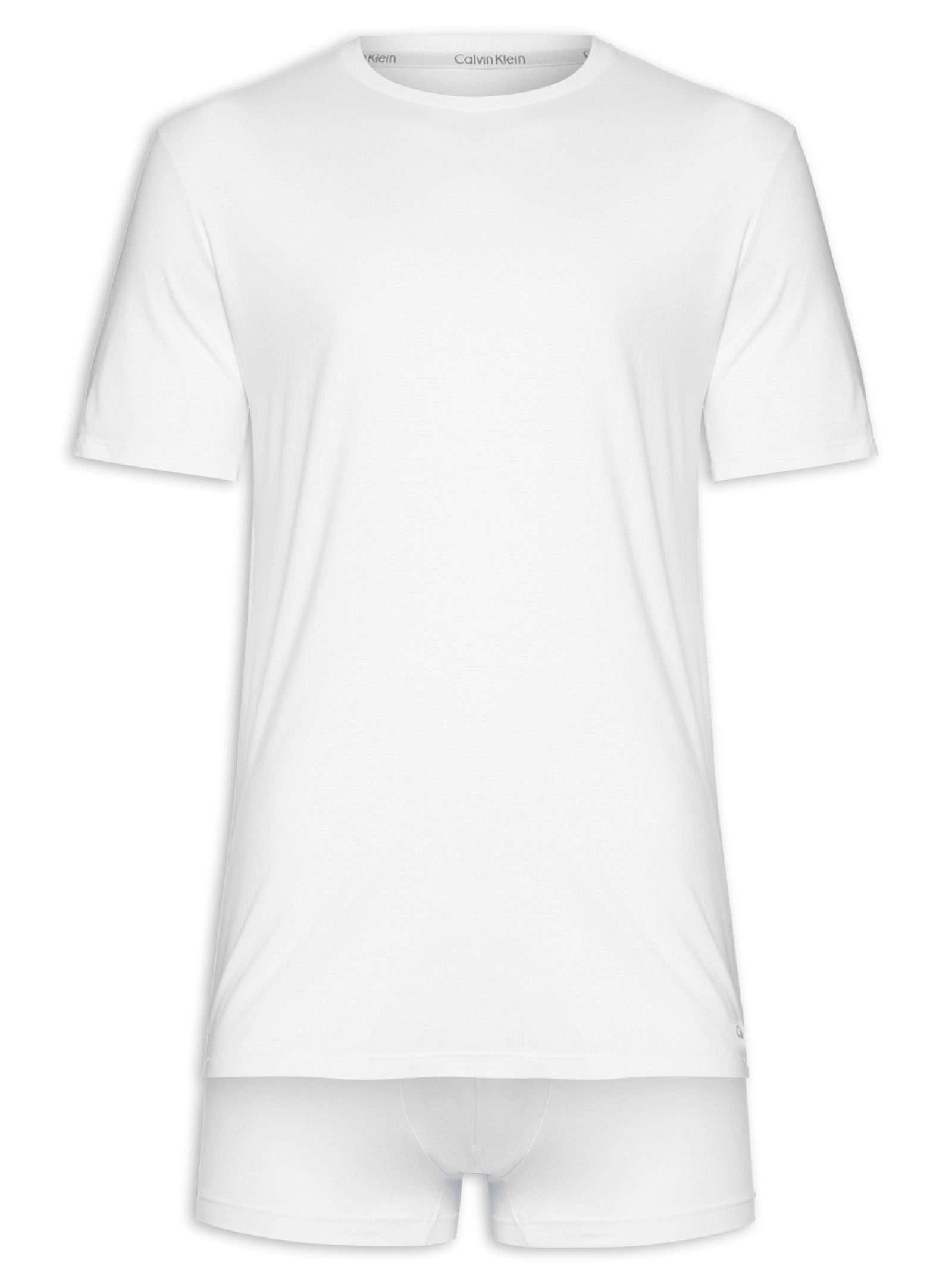 Kit 1 Camiseta E 2 Cuecas Trunk Branco Calvin Klein Underwear