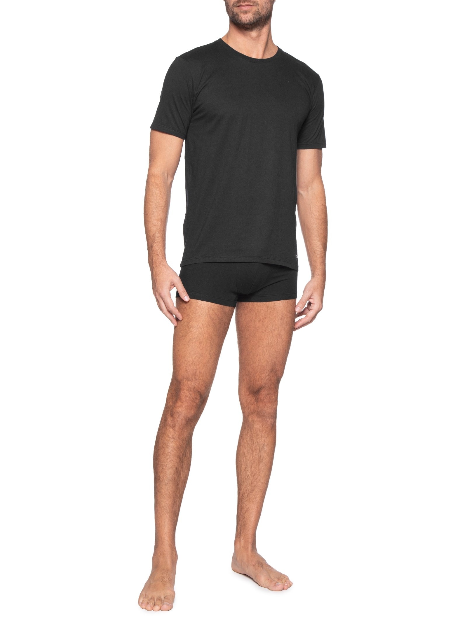 Kit 1 Camiseta E 2 Cuecas Trunk Preto Calvin Klein Underwear