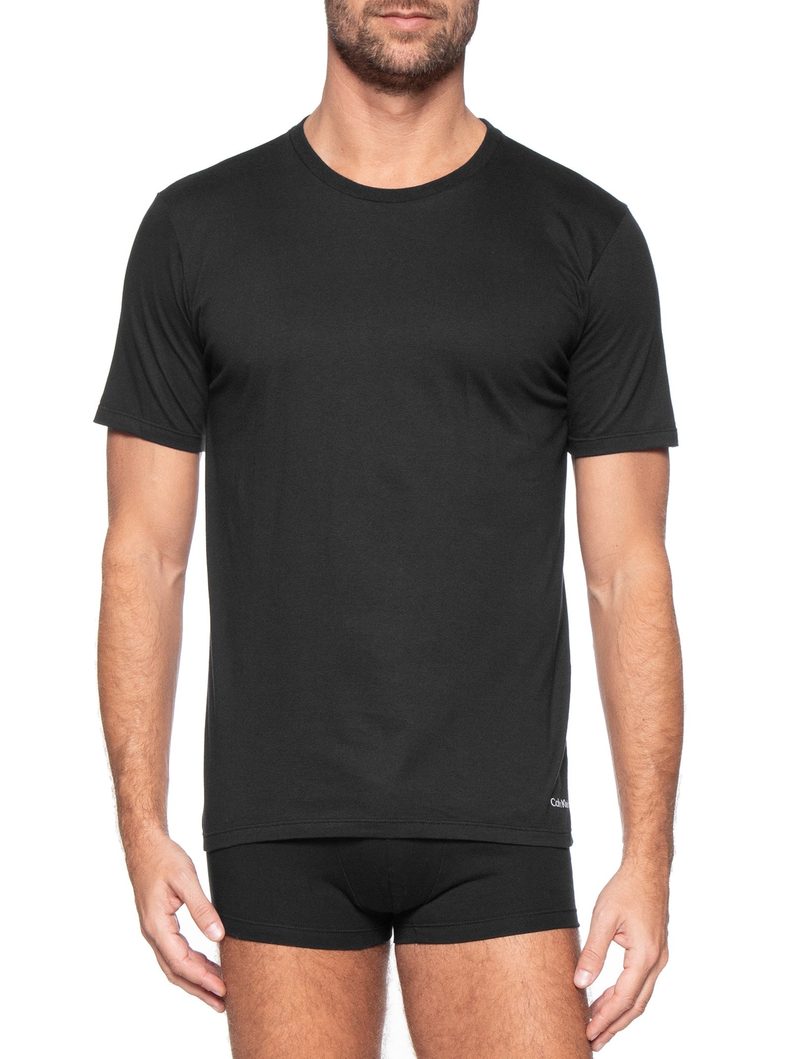 Kit 1 Camiseta E 2 Cuecas Trunk Preto Calvin Klein Underwear
